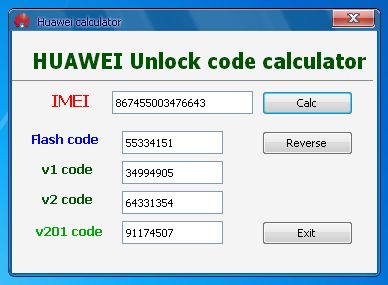 Huawei E173 Unlock Code